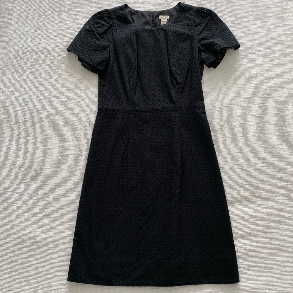 J.Crew black eyelet dress - size 00